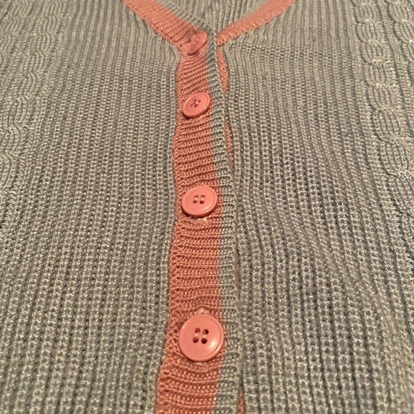 VTG HUK-A-POO Acrylic Knit Sweater Vest Gray Pink Women’s Size L Sleeveless EUC - Picture 7 of 8